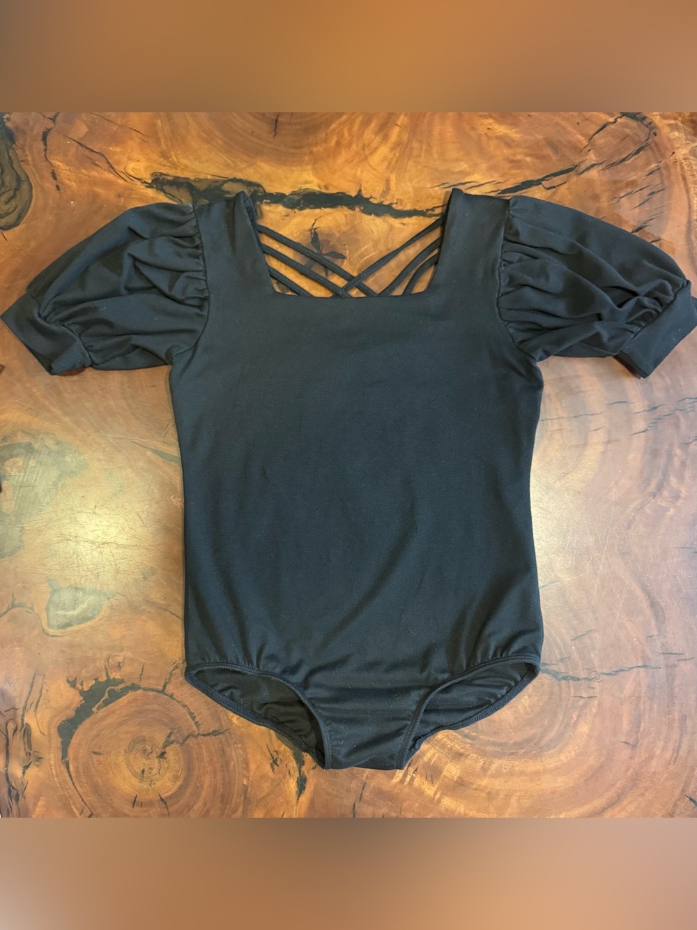 cheeky plum Puff Sleeve Leotard - Black Magic - Picture 4 of 8